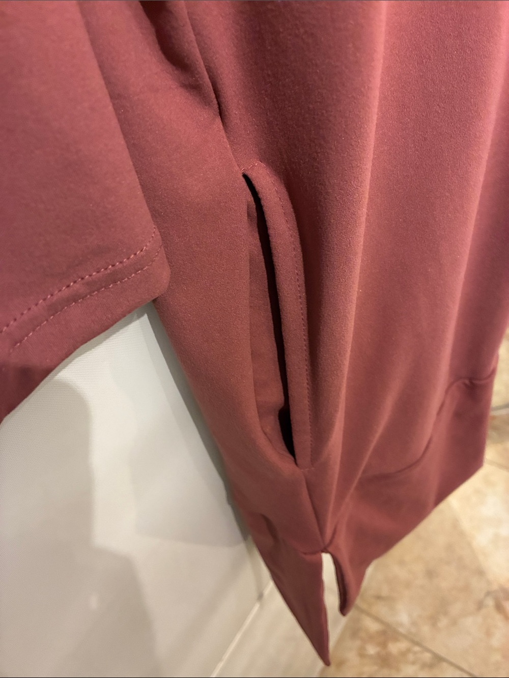 Dusty Rose Hooded Open Cardigan - Picture 4 of 5